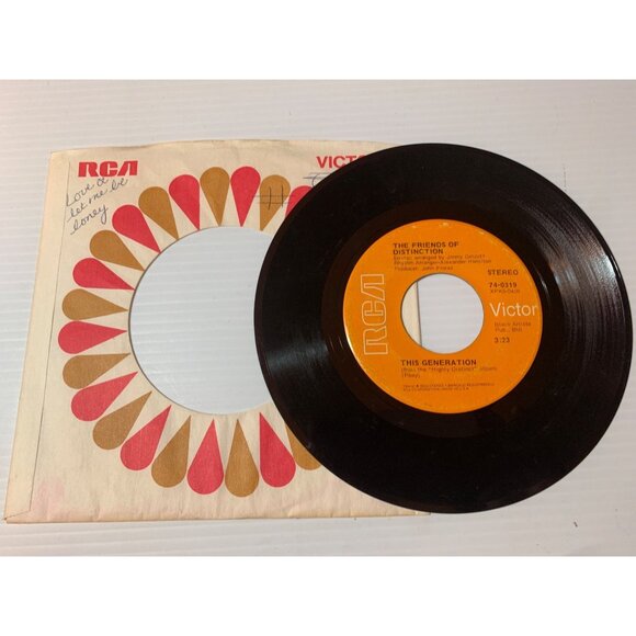 Vintage 7" Vinyl Record: The Friends Of Distinction "Love Or Let Me Be Lonely" & - Picture 5 of 5